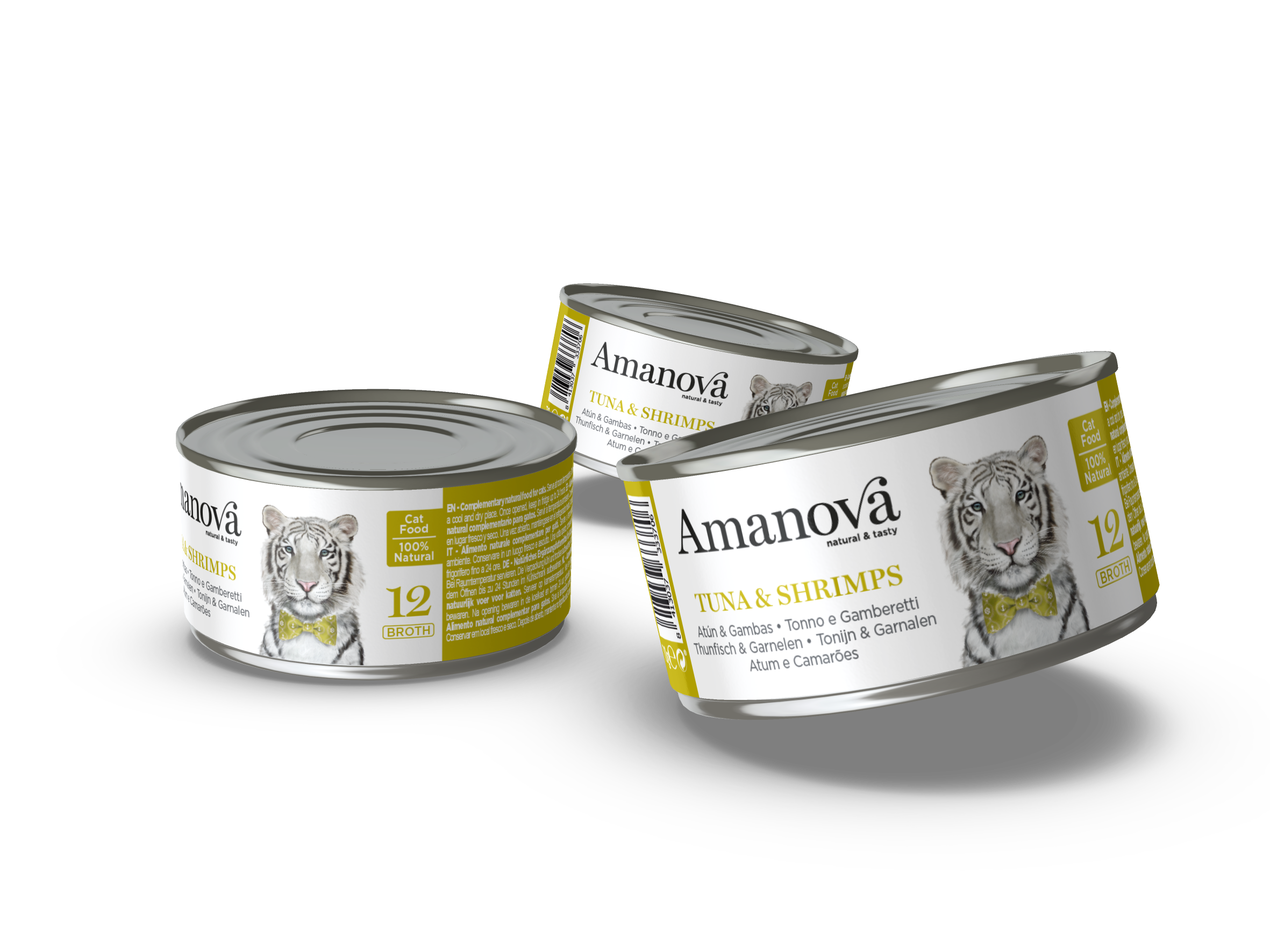 Amanova Canned Cat Tuna & Shrimps Broth - 70g